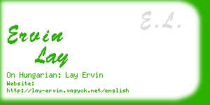 ervin lay business card